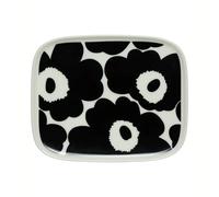 Marimekko Assiette Unikko 12x15 cm Noir-blanc