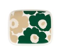 Marimekko Assiette Unikko 12x15 cm White-dark green-beige-light sand