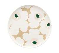Marimekko Assiette Unikko Ø20 cm White-beige-light sand-dark green