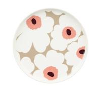 Marimekko Assiette Unikko Ø20 cm White-clay-powder-dark wine