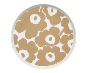 Marimekko Assiette Unikko beige-blanc Ø25 cm