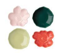 Marimekko Assiette Unikko & kivet shape. 4 pièces Pink-pear-red-dark green