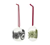Marimekko Boules de Noël Siirtolapuutarha 2025 2 pièces White-black-green
