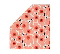 Marimekko Housse de couette Unikko 220x240 cm Off white-coral-orange red-charcoal