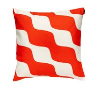 Marimekko Housse de coussin Taifuuni Natural white. orange red. 50x50 cm