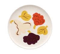 Marimekko Kukasta Kukkaan assiette plate en métal White-vanilla-terrac-plum. Ø20 cm