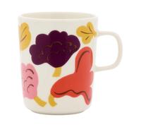 Marimekko Kukasta Kukkaan mug tasse White-pink-terrac-plum. 25 cl
