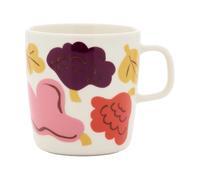 Marimekko Kukasta Kukkaan mug tasse White-pink-terrac-plum. 40 cl
