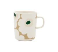 Marimekko Mug Unikko 25 cl White-beige-light sand-dark green