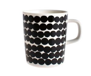 Marimekko Mug Räsymatto 25 cl noir-blanc