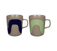 Marimekko Mug Seireeni 25 cl. lot de 2 Terra-bleu foncé-menthe