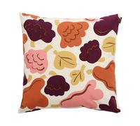 Marimekko Pieni Kukasta Kukkaan housse de coussin Off white-plum-pink-terracotta. 50x50 cm