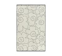 Marimekko Serviette de bain Piirto Unikko 100x160 cm Ivory-black