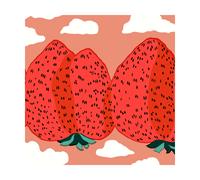 Marimekko Serviettes Mansikkavuoret 33x33 cm. Pack de 20 Red