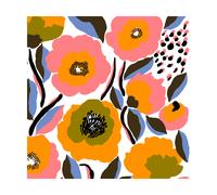 Marimekko Serviettes Roserium 33x33 cm. Lot de 20 White