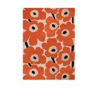 Marimekko Tapis en laine Unikko Orange Red. 140x200 cm