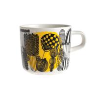 Marimekko Tasse à café Siirtolapuutarha 20 lanc-noir-jaune