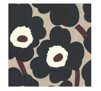Marimekko Unikko Lot de 20 serviettes de table en papier 3 plis Bleu Lin
