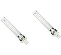 MARINE COLOR Lot de 2 ampoules UV UVC 11W G23 à 2 broches pour filtre d’étang clarificateur d’eau aquarium lampe de remplacement pour système de purification et traitement de bassin