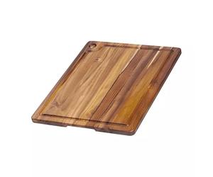 MARINE Planche à découper avec rigole en teck 41 x 30.5 cm Ep 2 cm TEAKHAUS