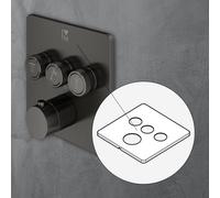 Mariner Eden Habillage de rechange pour mitigeur thermostatique carré à 3 sorties, RIC0015Q3-GM,