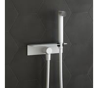 Mariner Kit de douche avec raccord mural coudé, tablette et support douchette intégré, WLS3002-BO,