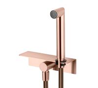 Mariner Kit de douche avec raccord mural coudé, tablette et support douchette intégré, WLS3002-RG,