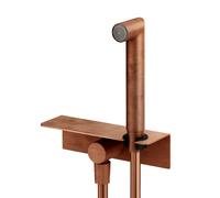Mariner Kit de douche avec raccord mural coudé, tablette et support douchette intégré, WLS3002-RS,