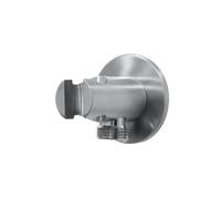 Mariner Logica Inox Raccord mural coudé avec support de douchette, acier inoxydable brossé, LOX0300-IN,