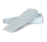 Mario10 Lot de 2 cales de porte en caoutchouc pour sol - Butées de porte robustes avec fond creux - Cale de porte multi-surfaces pour intérieur et extérieur - Gris