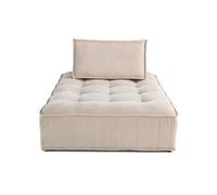 Marisol - module d'assise méridienne - velours texturé - Beige Beige G