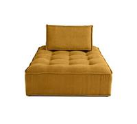 Marisol - module d'assise méridienne - velours texturé - Jaune