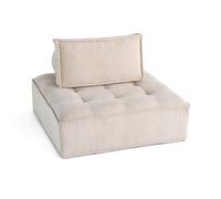 Marisol - module d'assise - velours texturé - Beige