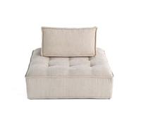 Marisol - module d'assise - velours texturé - Beige