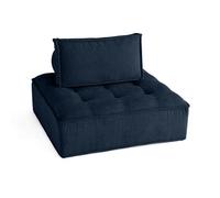 Marisol - module d'assise - velours texturé - Bleu