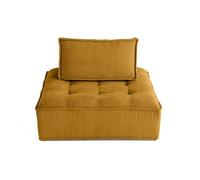Marisol - module d'assise - velours texturé - Jaune