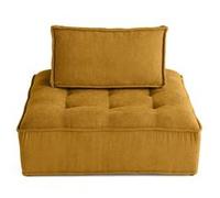 Marisol - module d'assise - velours texturé - Jaune Jaune G