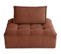 Marisol - module d'assise - velours texturé - Terracotta Terracotta G