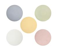 Marjoramy 5 Pièces Rondes Tapis de Dessous de Plat 15 cm, Dessous Plat Silicone Rond, sous Plat de Table en Silicone, Dessous de Plat Résistant à la Chaleur pour Casseroles Théières Bols