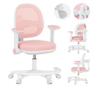MARK ADLER Junior 3.6 Ergonomique Chaise de Bureau Enfant - 3-14 Ans | Assise 45-57 cm - dossier et profondeur ajustables - repose-pieds amovible - charge 100 kg - coloris Rose