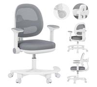 MARK ADLER Junior 3.6 Ergonomique Chaise de Bureau Enfant - 3-14 Ans | Assise 45-57 cm - dossier et profondeur ajustables - repose-pieds amovible - charge 100 kg - coloris Gris