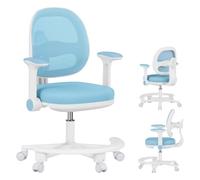 MARK ADLER Junior 3.6 Ergonomique Chaise de Bureau Enfant - 3-14 Ans | Assise 45-57 cm - dossier et profondeur ajustables - repose-pieds amovible - charge 100 kg - coloris Bleu