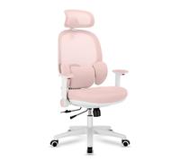 MARK ADLER Junior 6.3 Chaise De Bureau Enfant Et Adolescent Ergonomique | Assise Réglable en Profondeur, Hauteur Ajustable 10 Cm, Soutien Lombaire 3D, Appuie Tête 2D, Fauteuil Pivotant, Rose