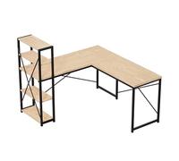 MARK ADLER Leader 5.9 Bureau d'angle avec Étagères, Design Loft, Chêne | Structure en Acier Résistant aux Rayures, Montage à Gauche ou Droite, Facile à Assembler, Dimensions 145 cm x 145 cm
