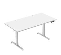 MARK ADLER Leader 7.6 - Bureau Assis Debout électrique 160x80 cm - Réglage motorisé de 72 à 118 cm - Grand Plateau Ergonomique pour Travail Assis et Debout - Panneau avec mémoire - Blanc