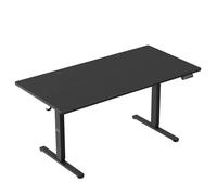 MARK ADLER Leader 7.6 - Bureau Assis Debout électrique 160x80 cm - Réglage motorisé de 72 à 118 cm - Grand Plateau Ergonomique pour Travail Assis et Debout - Panneau avec mémoire - Noir