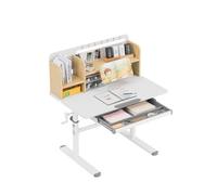 MARK ADLER Study 5.0 Bureau Enfant Réglable en Hauteur, avec Tiroir, Wood | Bureau Scolaire Ergonomique - Pupitre Enfant avec Plateau Inclinable Jusqu’à 50° - Rangement et Support Livre Intégré