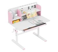 MARK ADLER Study 5.7 Bureau Enfant Ergonomique Réglable en Hauteur, Rosa | Pupitre Enfant avec Plateau Inclinable, Bureau Scolaire avec Rangement, Idéal pour Étudier et Dessiner