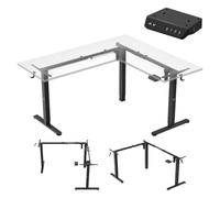 MARK ADLER Xeno 7.6 Cadre Bureau Électrique à Double Moteur, Cadre Robuste | Hauteur réglable - Bureau d'angle Ergonomique, Capacité max 80 kg - Fonction mémoire, Bureau assis-debout, Couleur Noir