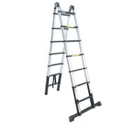 MARK TOOLS PRO Echelle pliante télescopique 2,2 m - aluminium - avec système de fermeture en douceur - avec sac de transport